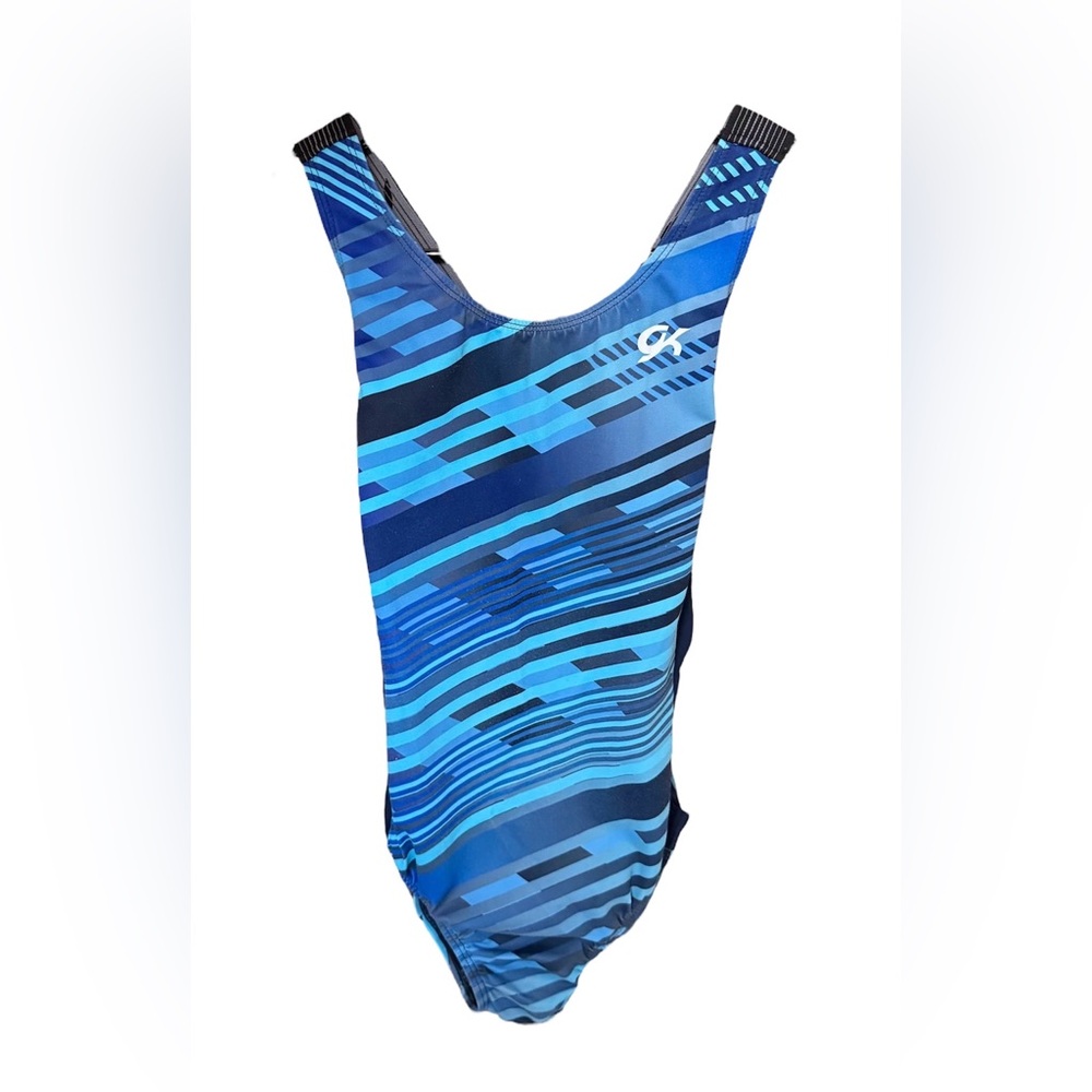 Blue and Black Striped GK Leotard (AS)